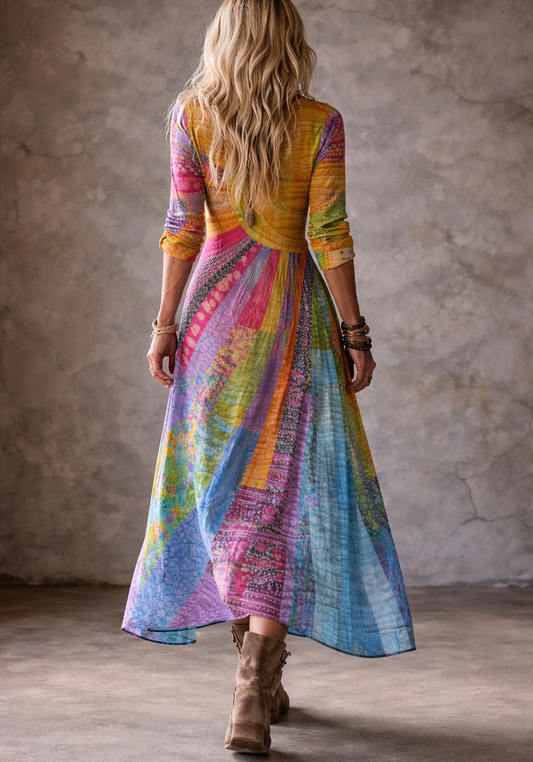 Luna - Vestido bohemio con diseño veraniego