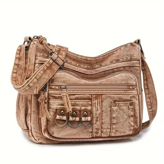 La brisa urbana de Jenna | Bolso de hombro vaquero