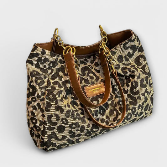 Olivia - Bolso de lona de leopardo