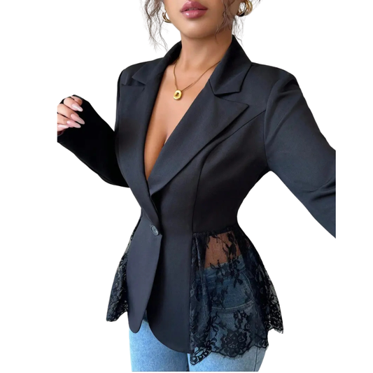 Carolina - Blazer elegante con detalles de encaje