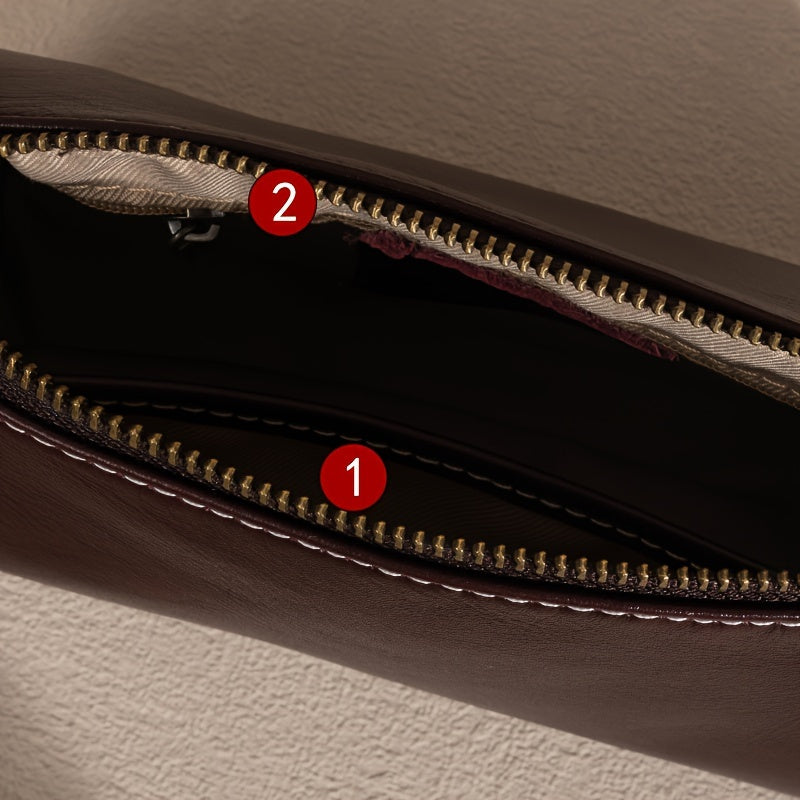 La elegancia pulida de Camille | Bolso de hombro de piel