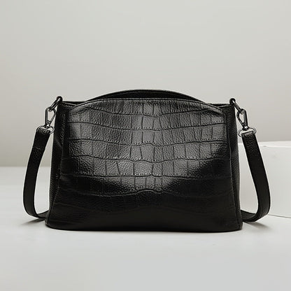 El encanto refinado de Vivienne | Bolso de hombro de piel de cocodrilo