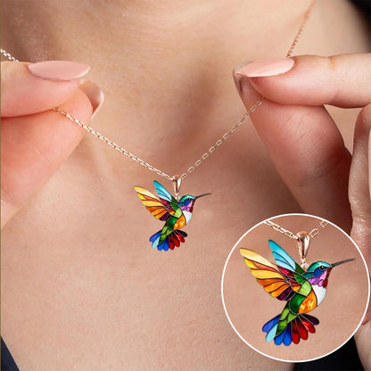Collar de Colibrí con Aretes de Regalo