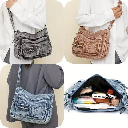 La brisa urbana de Jenna | Bolso de hombro vaquero