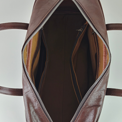 Bolso Tote Estructurado de Piel Flor