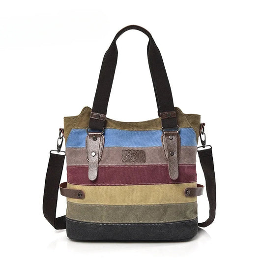 Bolso de mano de piel de colores para mujer