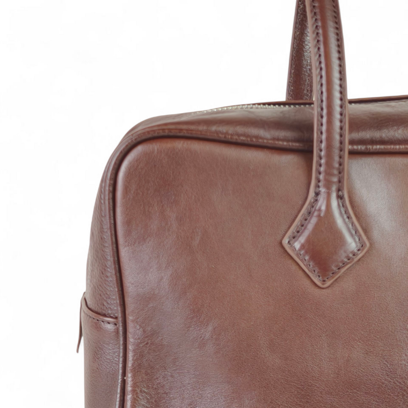 Bolso Tote Estructurado de Piel Flor