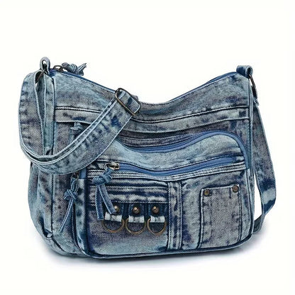 La brisa urbana de Jenna | Bolso de hombro vaquero