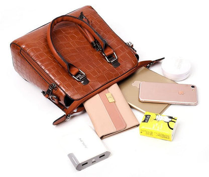 Evelyn - Conjunto de 4 bolsos de cuero Elegancia cotidiana