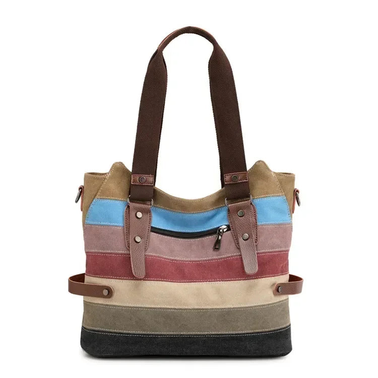 Bolso de mano de piel de colores para mujer