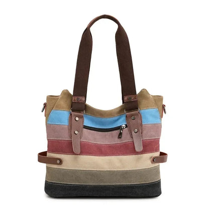 Bolso de mano de piel de colores para mujer