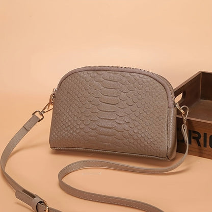 Elegancia pura de Vivienne | Bolso bandolera con relieve de cocodrilo
