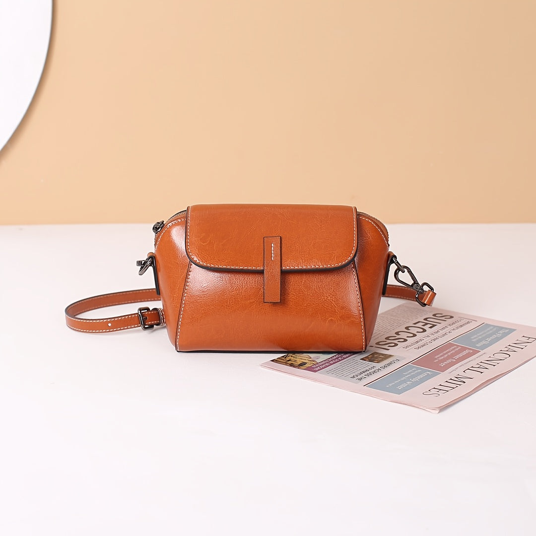 El lujo cotidiano de Lina | Bolso bandolera compacto de piel