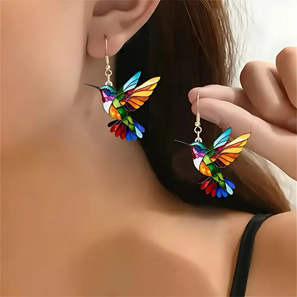 Collar de Colibrí con Aretes de Regalo