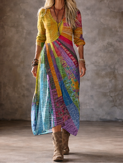 Luna - Vestido bohemio con diseño veraniego