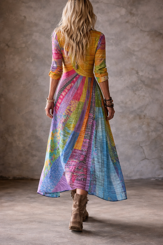 Luna - Vestido bohemio con diseño veraniego