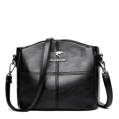 Elegante bolso tote y bandolera de piel bordada para mujer