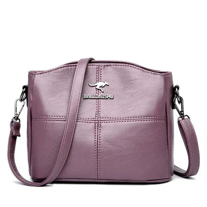 Elegante bolso tote y bandolera de piel bordada para mujer