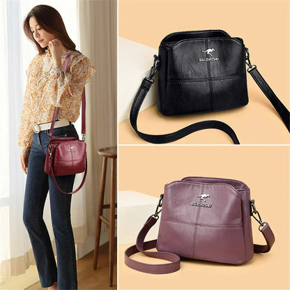 Elegante bolso tote y bandolera de piel bordada para mujer