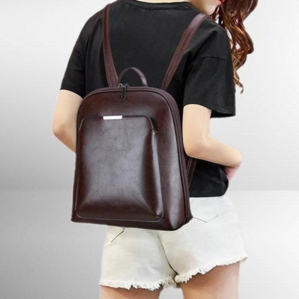 Mochila clásica con doble cremallera: diseño elegante