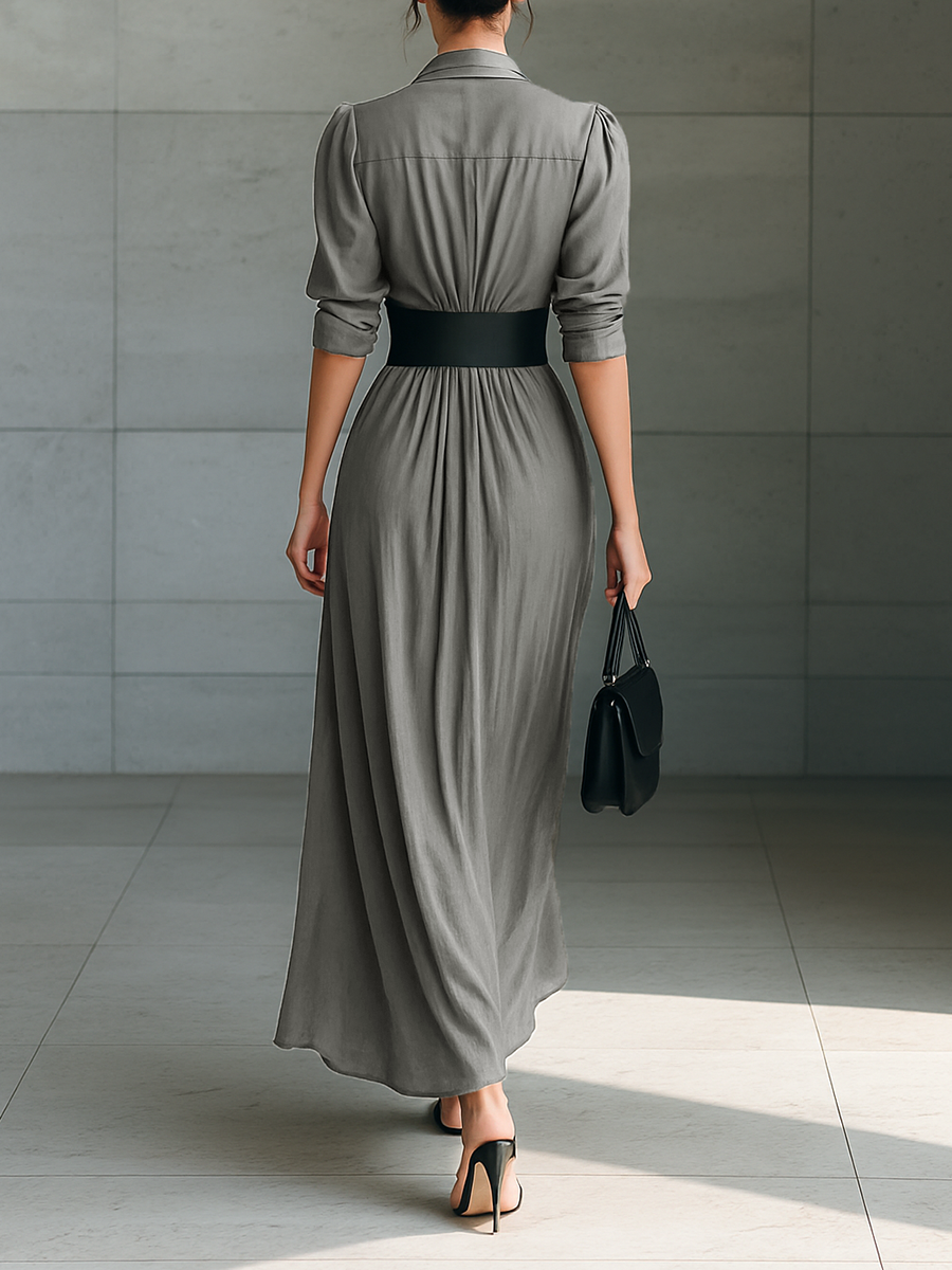 Zahara | Vestido largo plisado