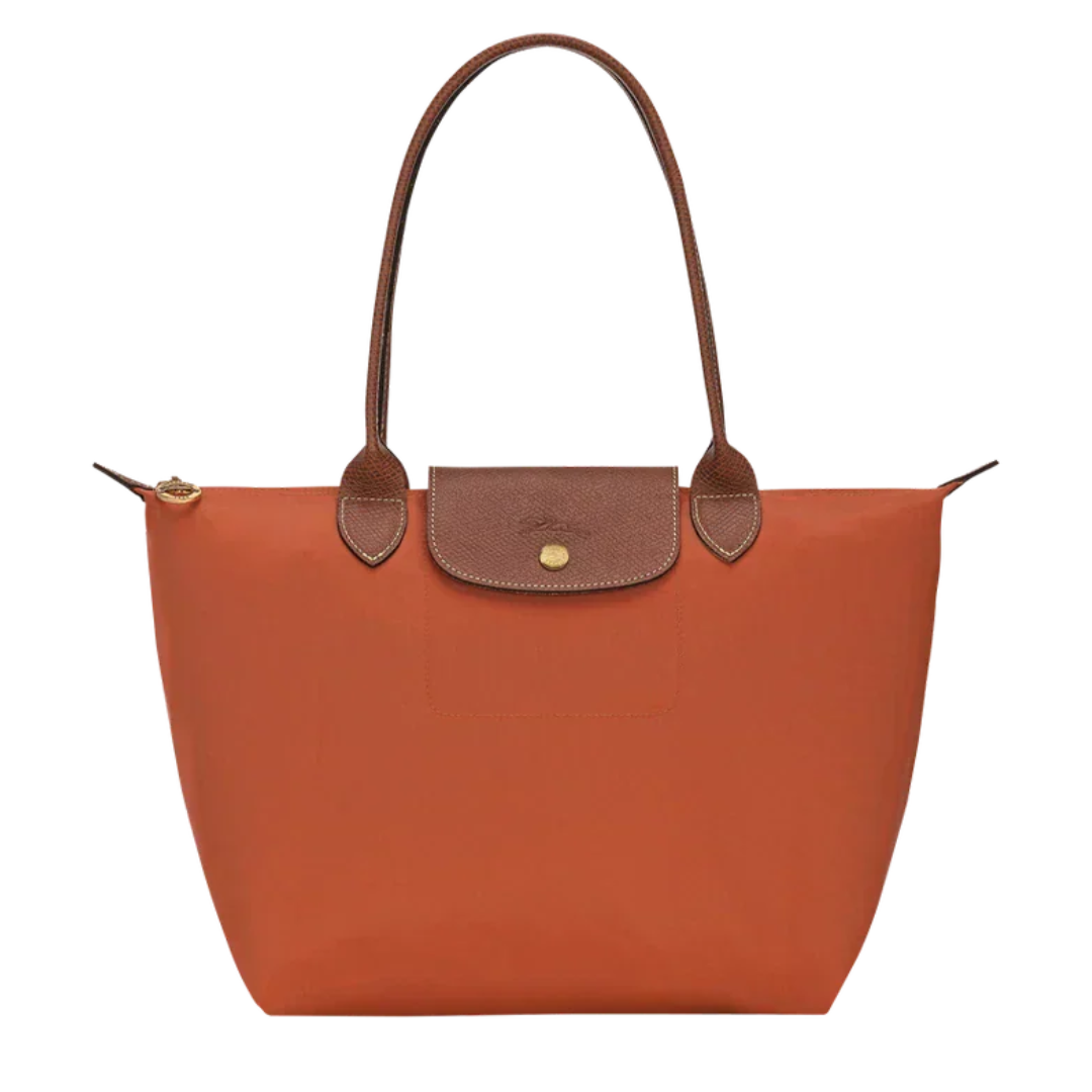 Longchamp - Bolso grande Le Pliage, Ladrillo