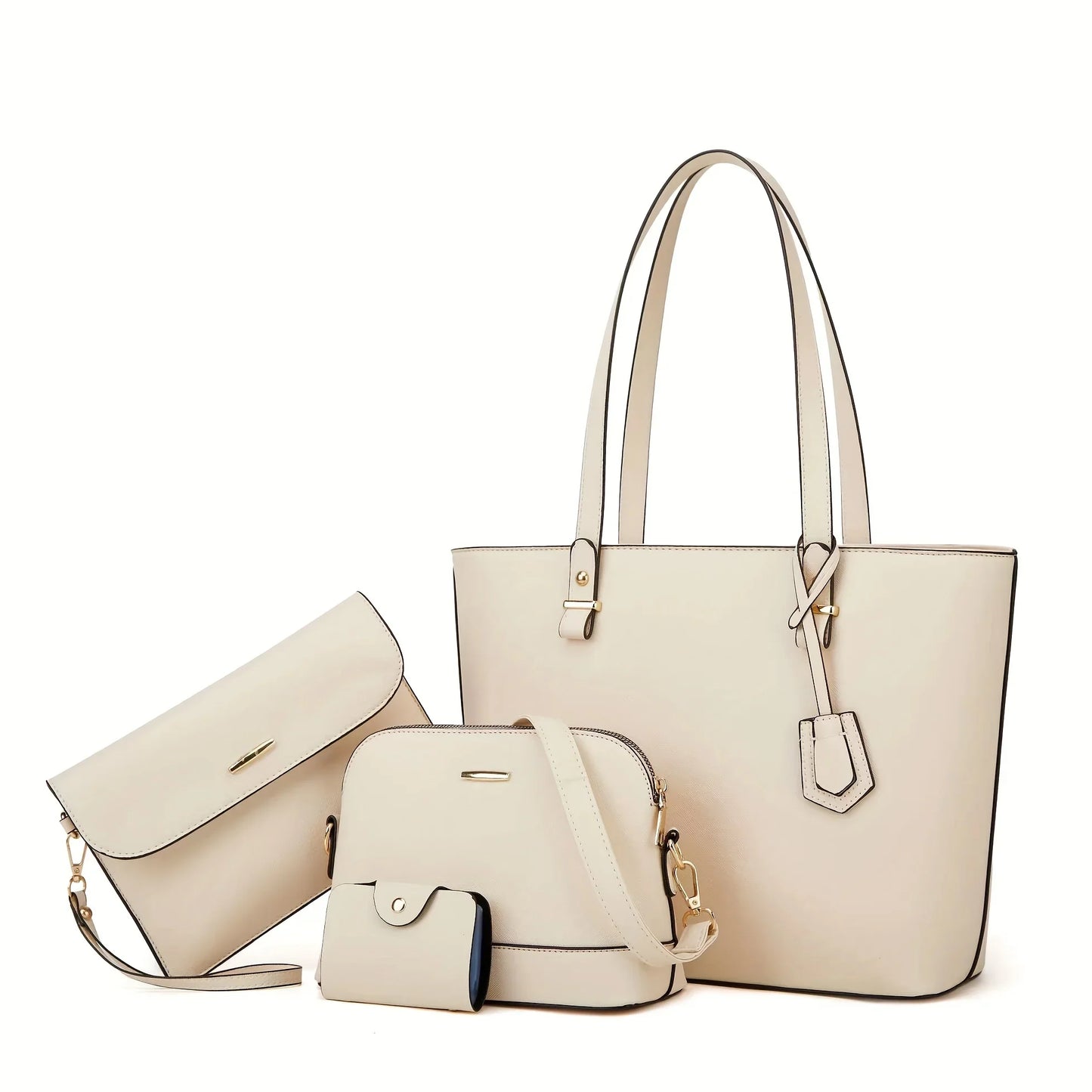 Juego de 4 bolsos modernos de cuero