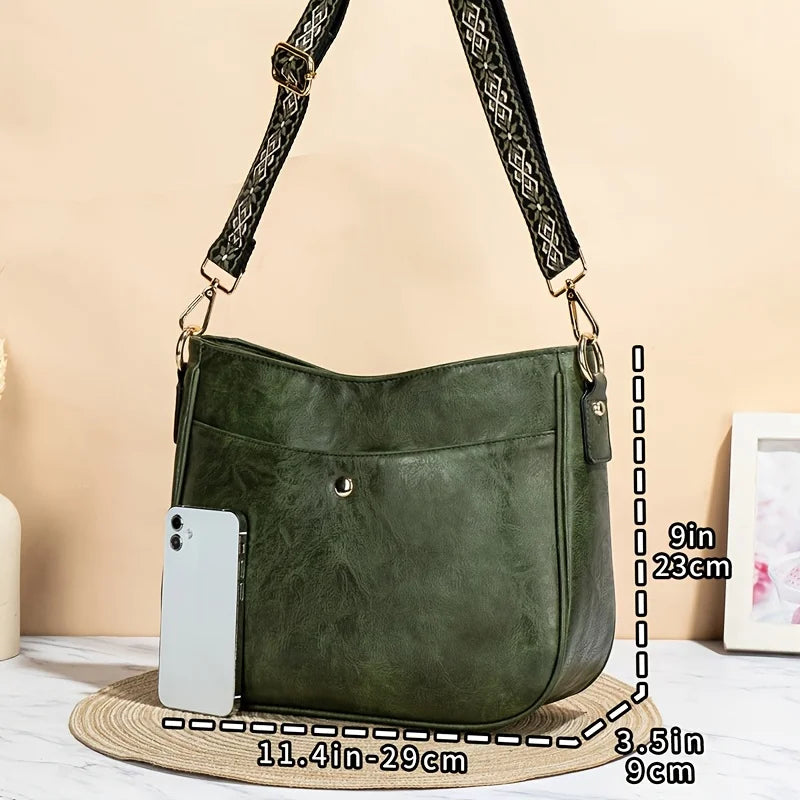 Bolso de hombro de cuero vintage