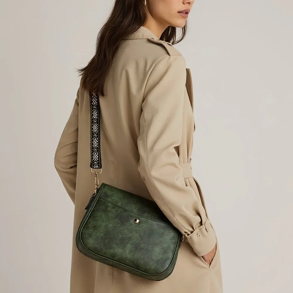 Bolso de hombro de cuero vintage