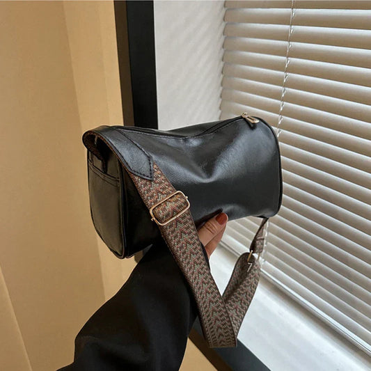 Elegante bolso Boston vintage de piel sintética: bandolera de moda