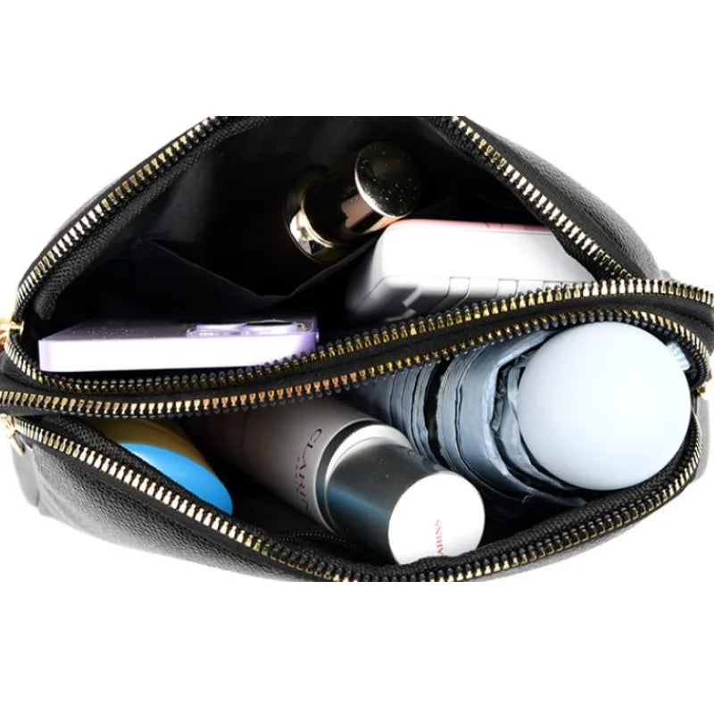 Bolso de hombro de cuero de lujo para mujer