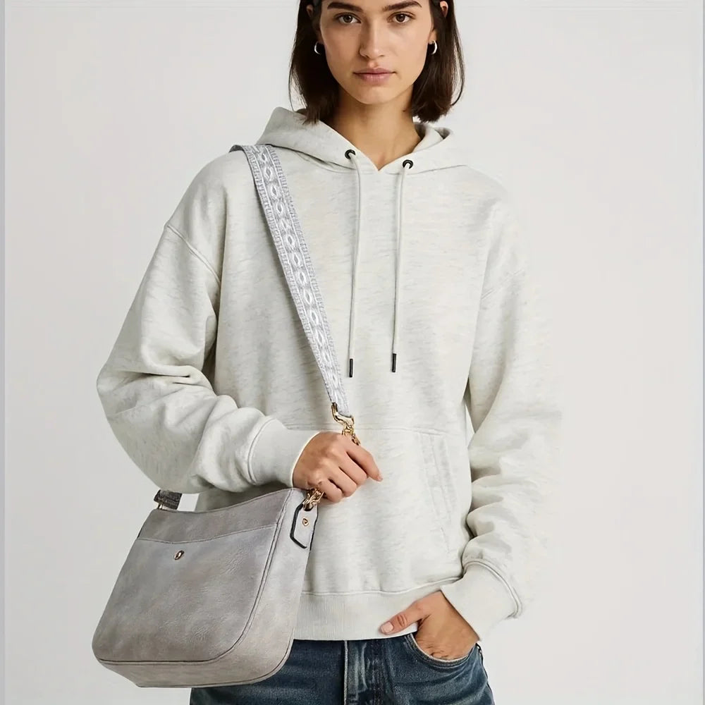 Bolso de hombro de cuero vintage