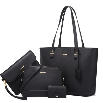 Juego de 4 bolsos modernos de cuero