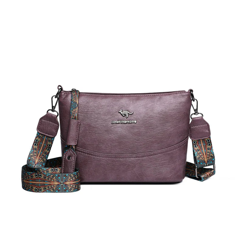 Bolso de hombro de cuero moderno