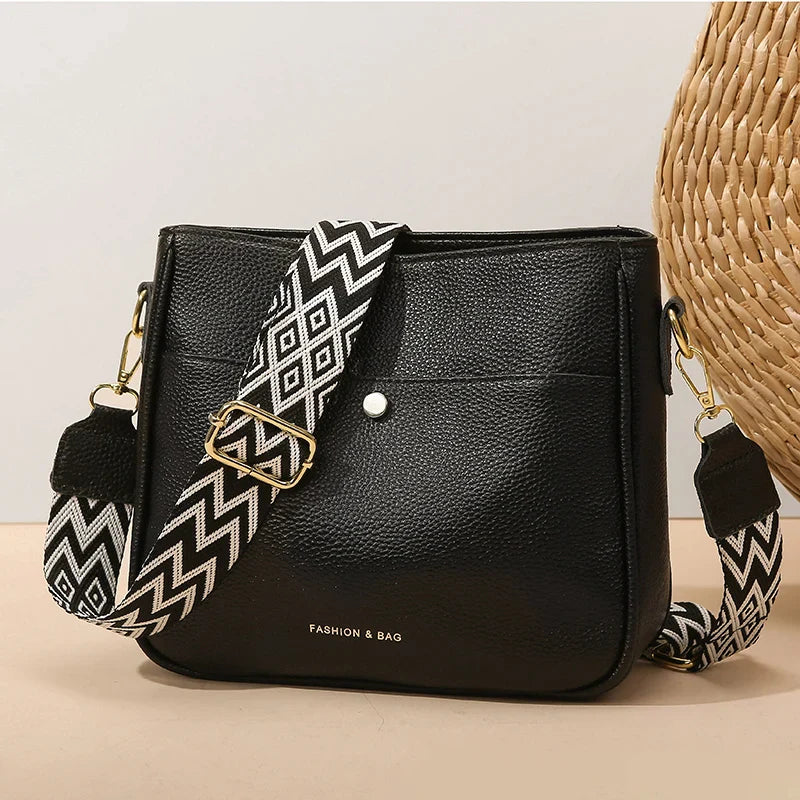 Bolso de hombro de piel de vaca diseño de lujo