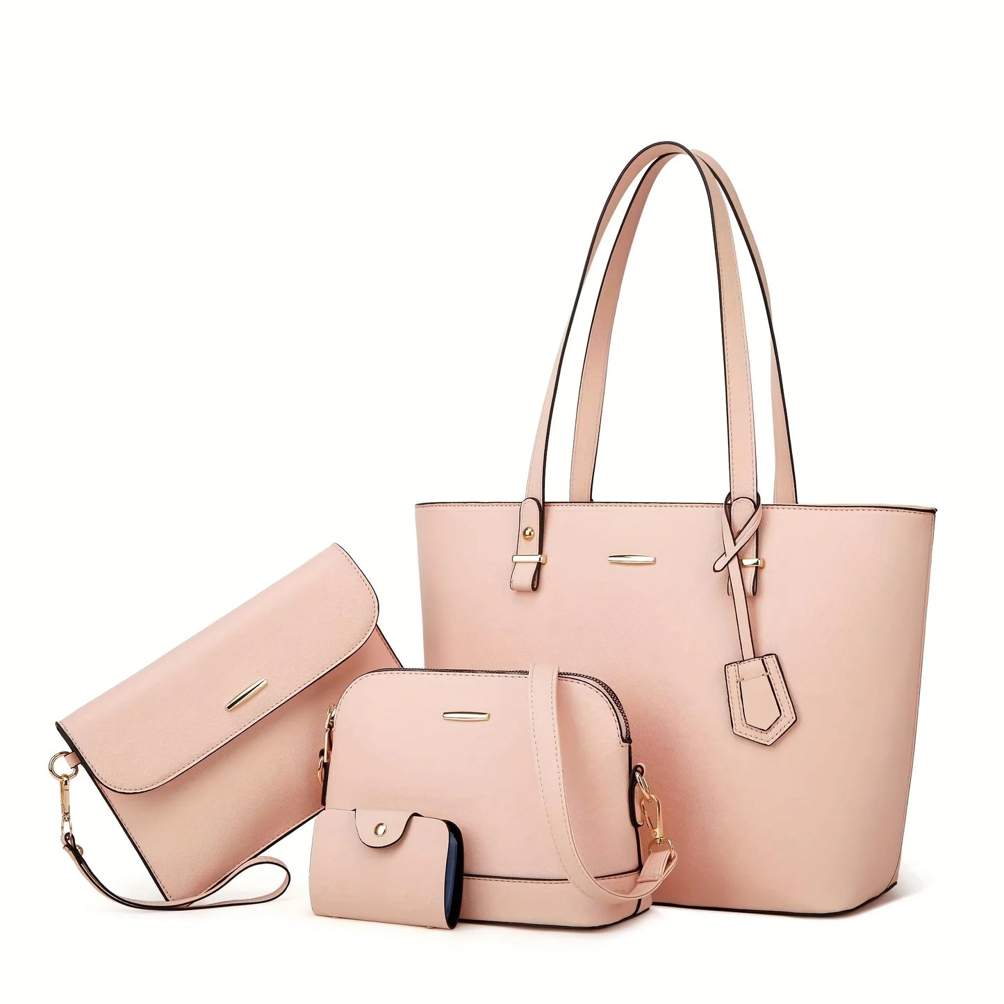Juego de 4 bolsos modernos de cuero