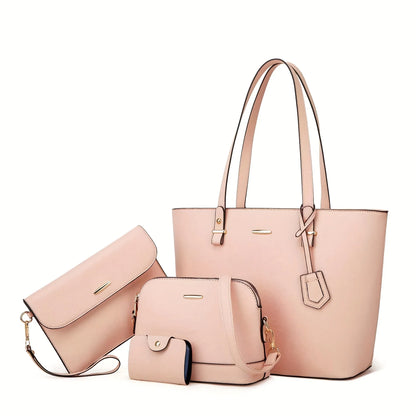 Juego de 4 bolsos modernos de cuero