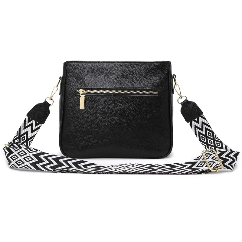 Bolso de hombro de piel de vaca diseño de lujo