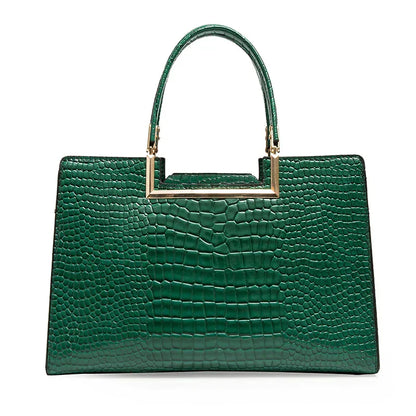 Conjunto de bolso y cartera de piel