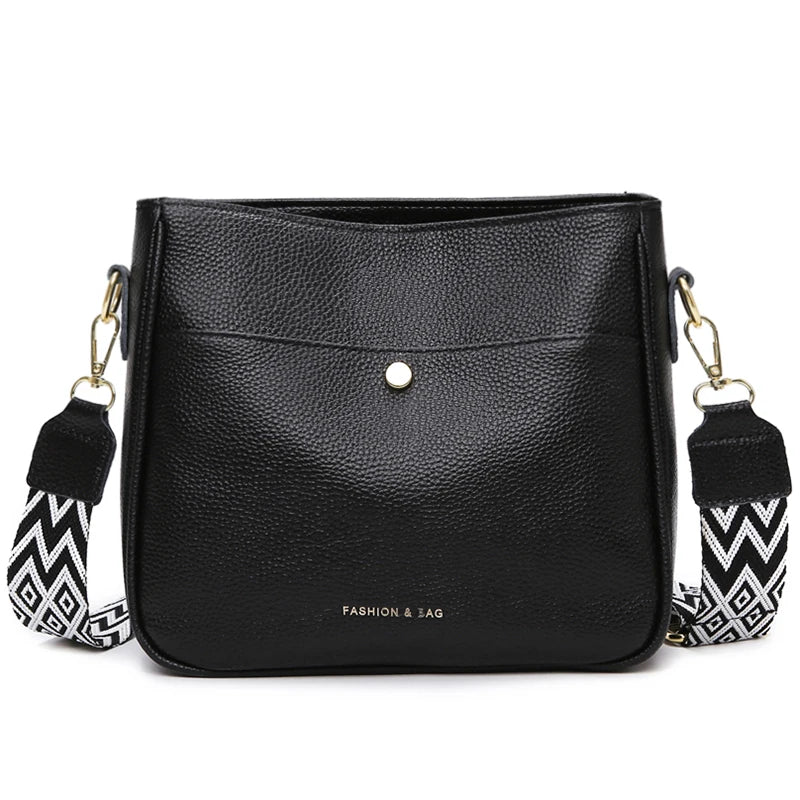 Bolso de hombro de piel de vaca diseño de lujo