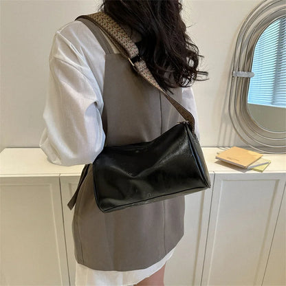 Elegante bolso Boston vintage de piel sintética: bandolera de moda