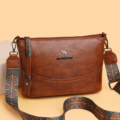 Bolso de hombro de cuero moderno