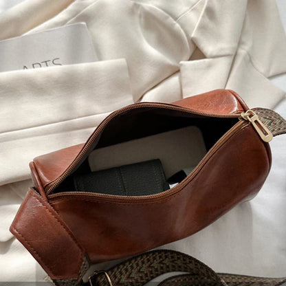 Elegante bolso Boston vintage de piel sintética: bandolera de moda