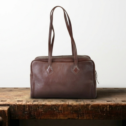 Bolso Tote Estructurado de Piel Flor