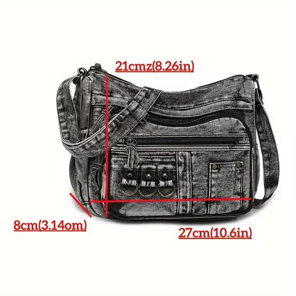 La brisa urbana de Jenna | Bolso de hombro vaquero
