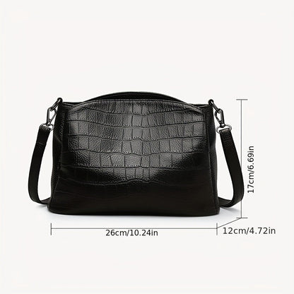 El encanto refinado de Vivienne | Bolso de hombro de piel de cocodrilo