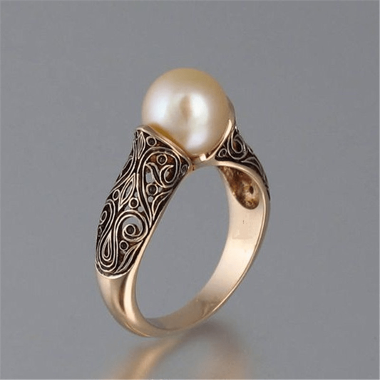 Anillo Vintage de Perla en Oro