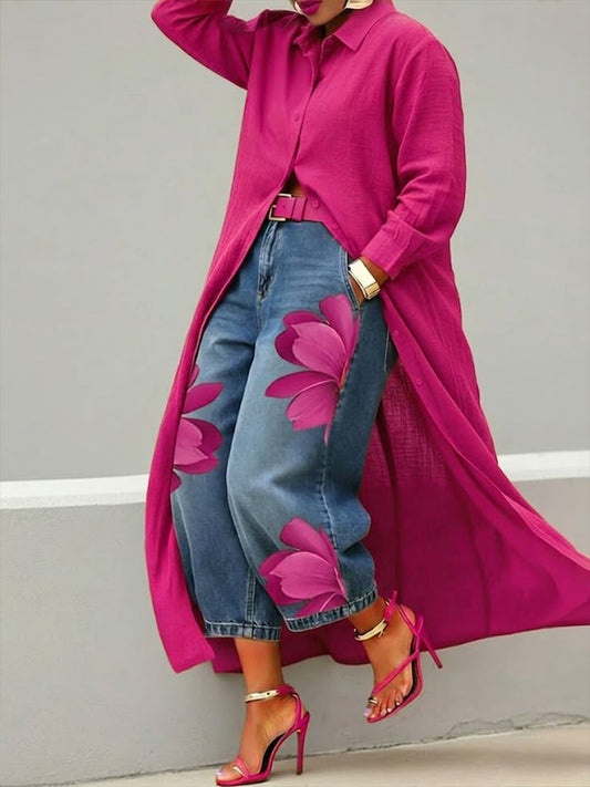 Valeria | Vestido camisero casual de lino y algodón para mujer