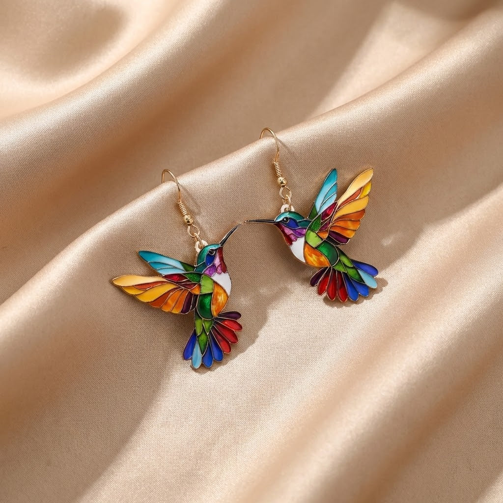 Collar de Colibrí con Aretes de Regalo