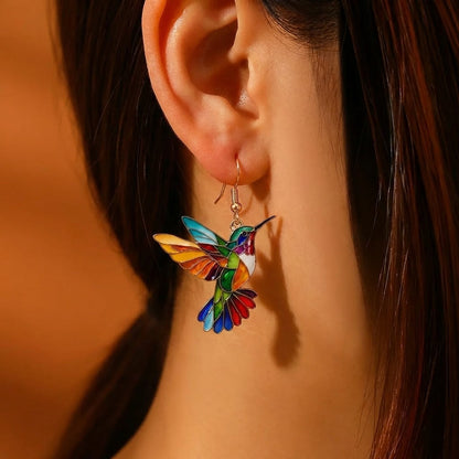 Collar de Colibrí con Aretes de Regalo